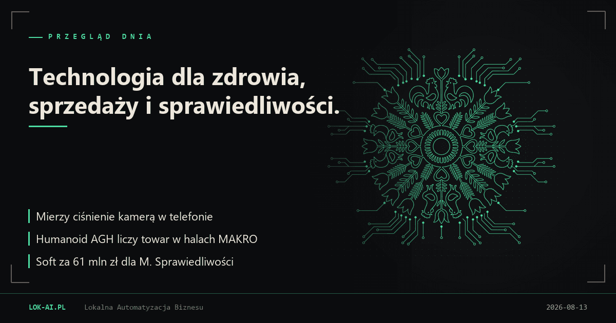 Technologia dla zdrowia, sprzedaży i sprawiedliwości.