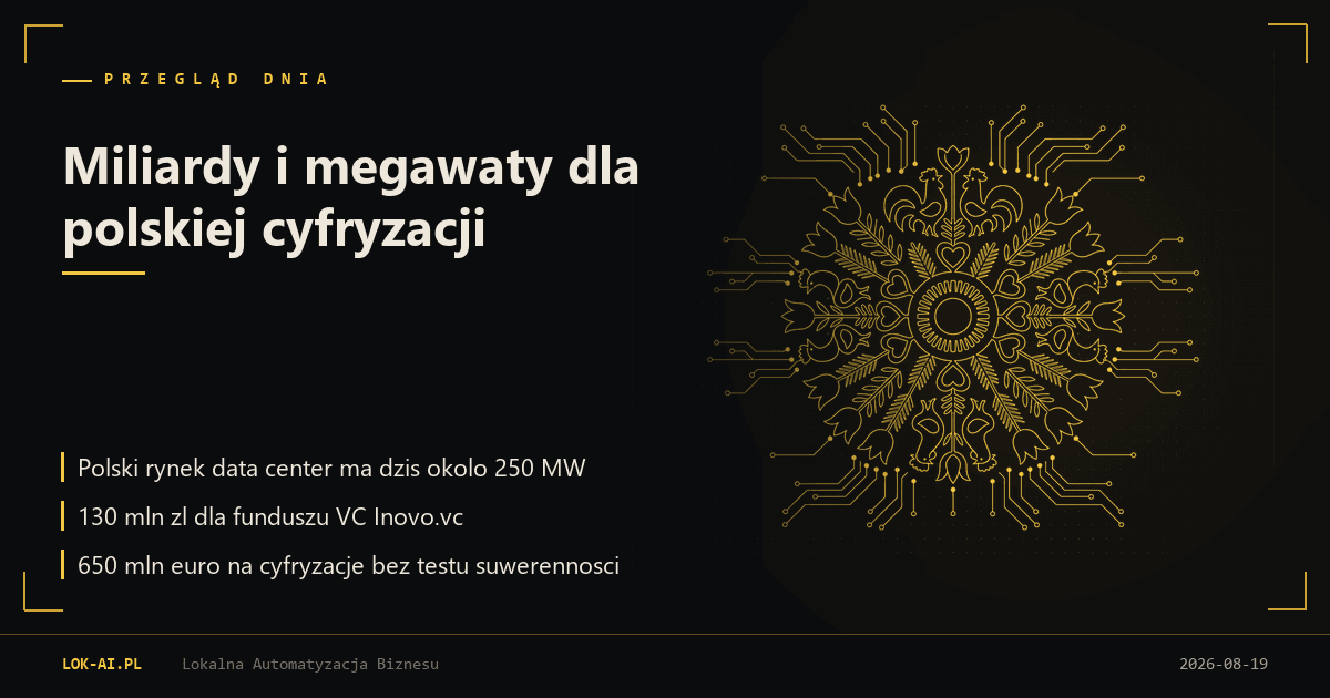 Miliony i megawaty dla polskiej cyfryzacji
